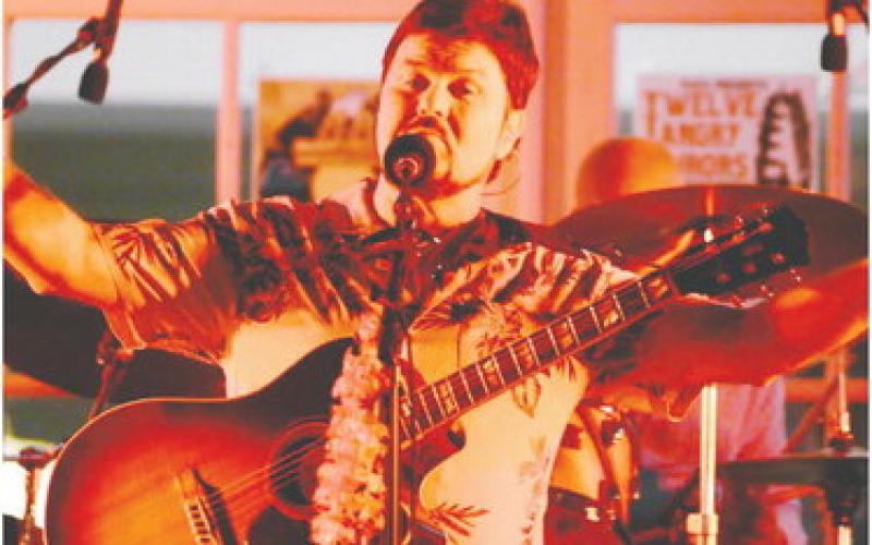 A1A singer and band leader Jeff Pike clearly enjoyed interacting with the Eatonton crowd Saturday night at The Plaza.