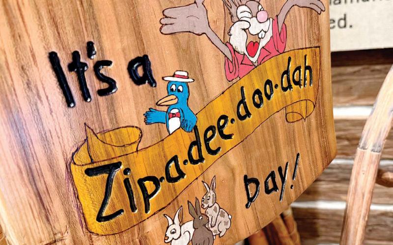 Various outdoor signs are available to add a touch of Uncle Remus-inspired whimsy to local gardens or yards. IAN TOCHER/Staff