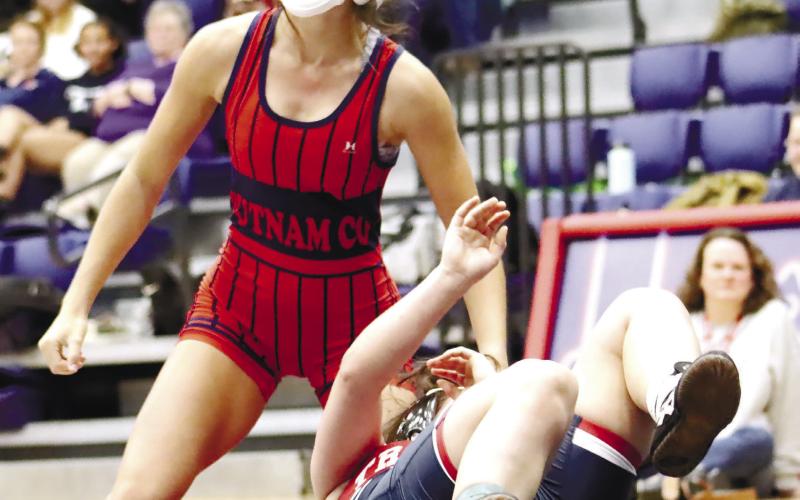 Sophomore Lily Frisch finished sixth in her respective weight class.