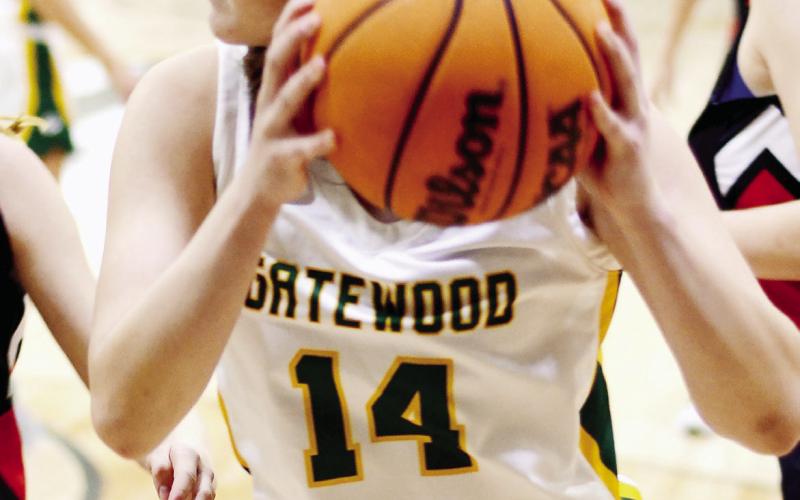 Sophomore Kindall Ward (14) grabs a rebound and looks for a teammate to pass the ball to. TREY NORRIS/Staff
