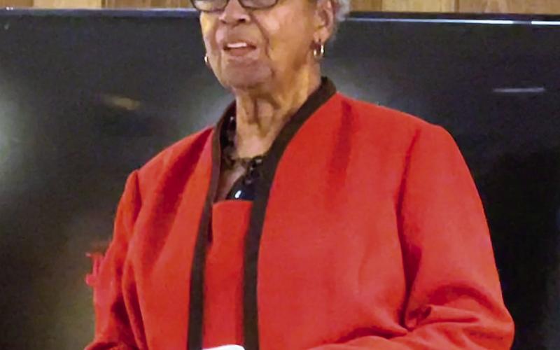 Mothers Against Crime founder Georgia Benjamin-Smith served as emcee for the organization’s annual banquet on May 10 at the Eatonton Elks Lodge. IAN TOCHER/Staff