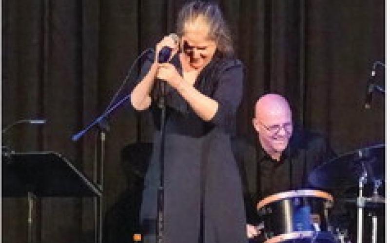 Festival Hall Director Nicole Chillemi takes to the stage to perform. LEIGH LOFGREN/Staff