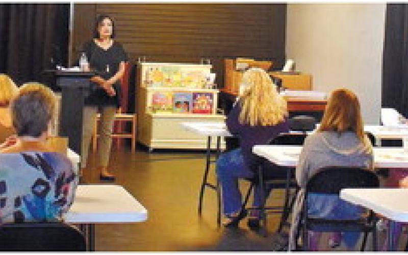Workshop attendees listen to Dr. Surishtha Sehgal.