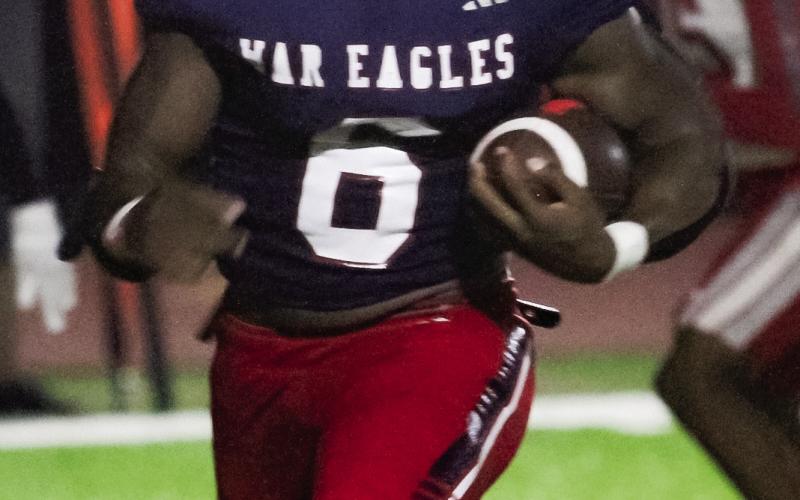 Putnam County running back Omarion Butts carried the ball seven times for 42 yards and two touchdowns last week against McNair. BRAD HARRISON/Staff