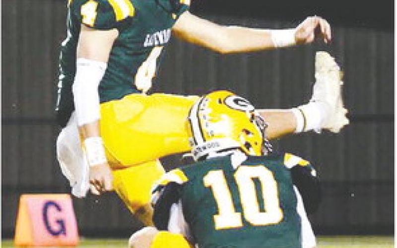 Gatewood kicker Jayden Daniel (4) was singled out for his consistency in contributing to the Gators’ 20-13 win last Friday over Southland Academy in Americus. IAN TOCHER/Staff