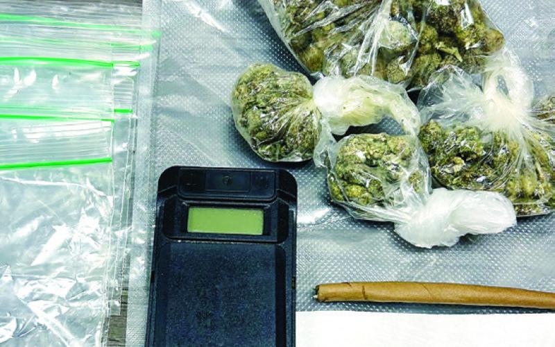 Marijuana, baggies and a scale led authorities to believe Jackson planned to sell the confiscated drugs. CONTRIBUTED