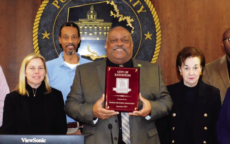 The Georgia Municipal Association (GMA) recently officially designated Eatonton a City of Civility after the city adopted a civility resolution last September as part of GMA’s Embrace Civility program. To become a City of Civility, Eatonton council adopted a GMA civility resolution and pledged to “engage in civil behavior with each other as well as with residents and meeting attendees.” Learn more online at gacities.com/civility. IAN TOCHER/Staff