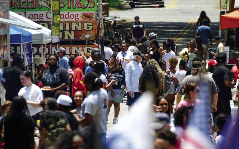 Food and arts &amp;amp; crafts vendors along Eatonton’s West Sumter Street, behind the courthouse, enjoyed a steady stream of Dairy Festival visitors, with several reporting record sales for the event.