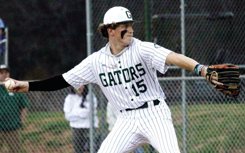 Gatewood’s Lawson Wooten finished off the RSC Eagles with seven strikeouts while allowing no runs and no walks in the final three innings. TREY NORRIS/Staff