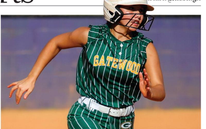 Gatewood junior Mikaela Angel has helped spark the Gators’ offense from the leadoff spot as the team enters region play with a 7-3 record. LANCE McCURLEY/Staff