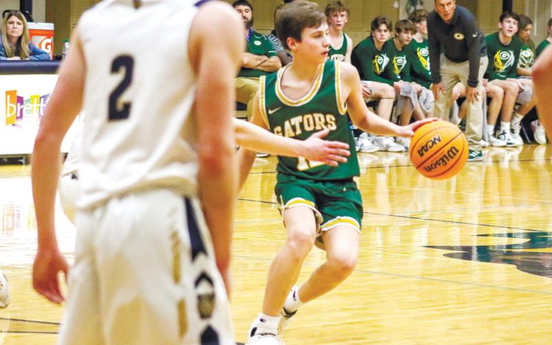 Gatewood freshman Matt Allen (12) is the team’s leading scorer, averaging over 19 points per game entering the Final Four. LANCE McCURLEY/Staff