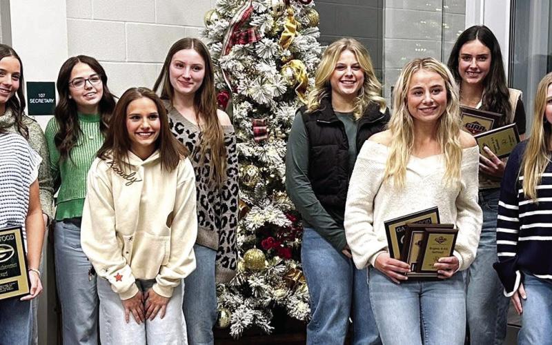 Gatewood’s Lady Gators softball team gathered for a postseason banquet and awards presentation Dec. 8 at the school near downtown Eatonton. CONTRIBUTED