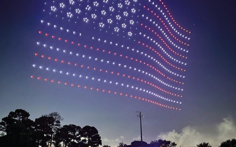 Approximately 500 lighted drones are expected to create various patriotic scenes July 3, in the night sky over Eatonton. From Luna Lite on Instagram