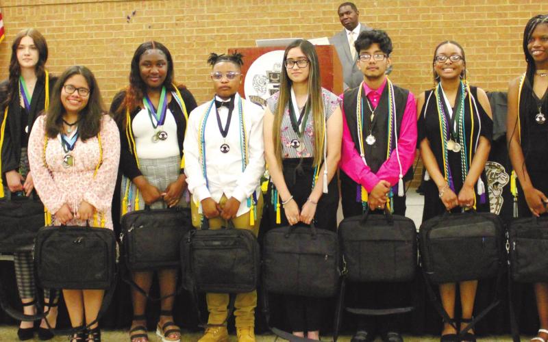 Top 10 graduates received laptops from Thillen Education Foundation