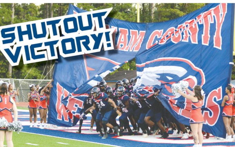 The Putnam County War Eagles take to the field for their home opener earlier this season, in which they won the first of what is now a three-game winning streak. IAN TOCHER/Staff
