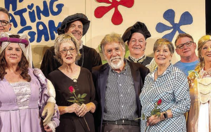The cast of “Mere Mortals” and “I Hate Shakespeare!” included (l-r): Scott Pitocchelli, set construction, Nick Roberts, Mo Brower, Rusty Faulk, Brandon Groome, Tracey Pitocchelli, Sherry Shutze, Art Shutt, Greg Tantum, Michael Wells, Erin McCurry, Heath Burton, Suzanne Vest, Debbie McCown, Jim Bedsole, Jamie Baggett, and Raymon Burns. LEIGH LOFGREN/Staff
