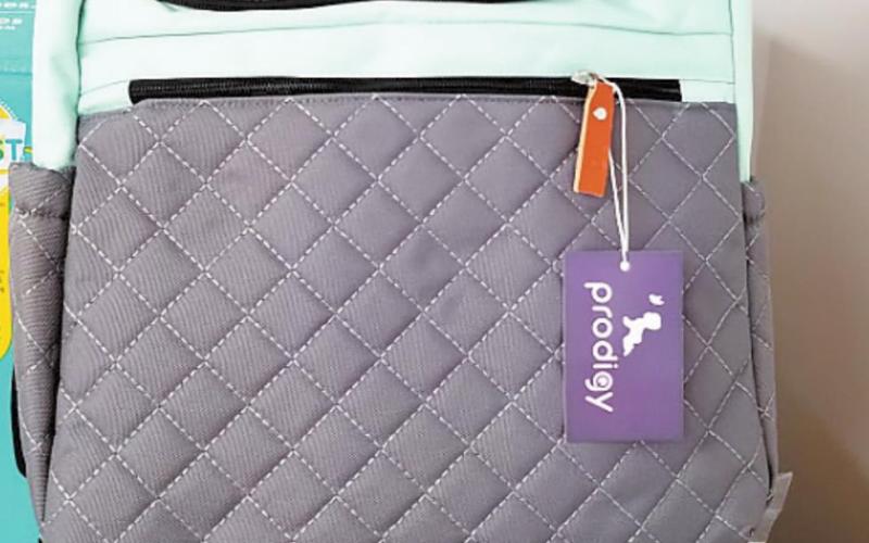 Diaper bags being given away also can be used as a backpack. CONTRIBUTED