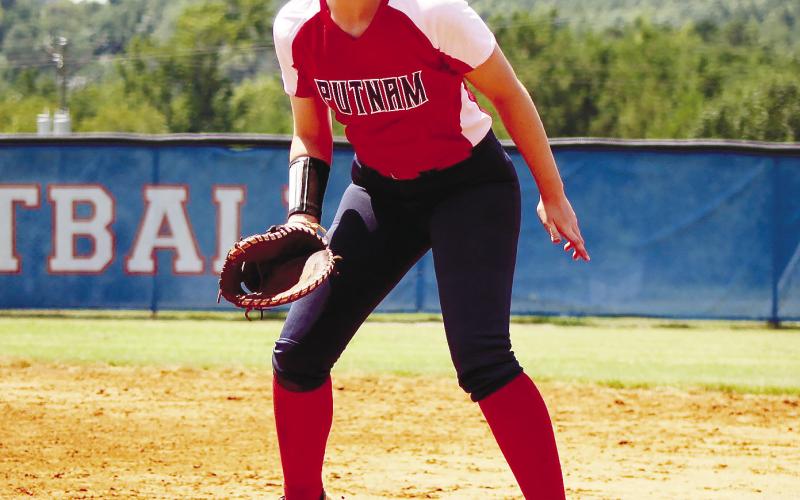 War Eagles’ senior Sam Spisask waits for a play at first base. ARELLA CASH/Staff