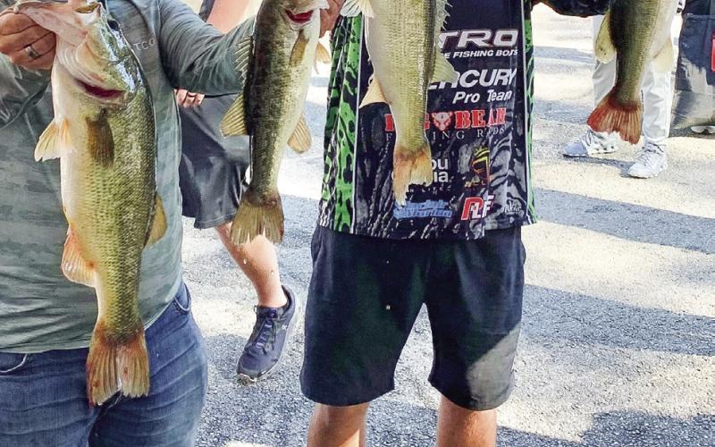 Dustin Kimmel and Matt Henry with their catch that earned a second-place finish. CONTRIBUTED