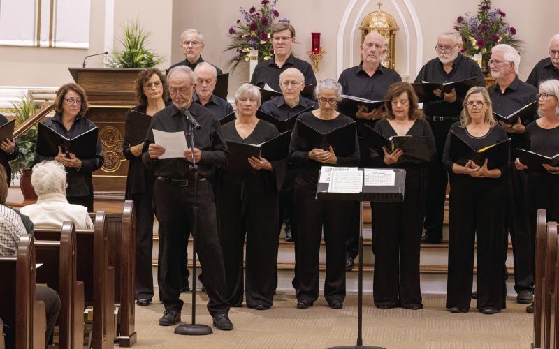 The East Georgia Concert Chorale performed “Hearts and Minds United in Song,” a benefit concert for the Lake Oconee Youth Alliance at Christ Our King and Savior Catholic Church. LEIGH LOFGREN/Staff