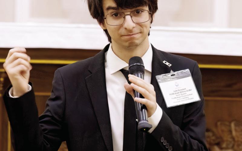 Jude Doredant is one of the LOYA recipients and a 2024 PCHS graduate. He now attends GCSU, where he is an honors student with a double major in physics and math, a minor in chemistry, and serves as a physics research assistant. LEIGH LOFGREN/Staff