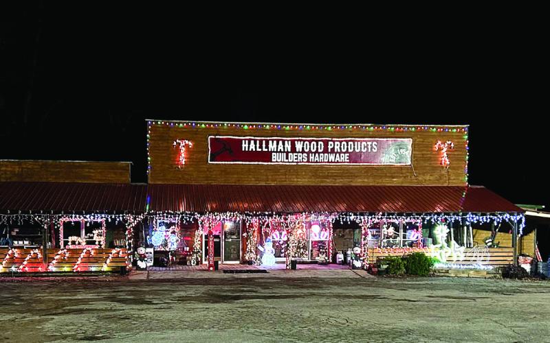 Hallman Wood Products placed third in the commercial contest.  CONTRIBUTED