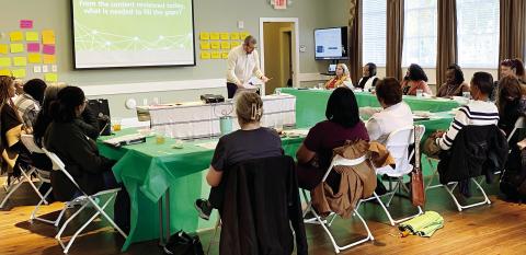 GaFCP Regional Manager Adam Swymer asked attendees their thoughts about gaps the collaborative may be able to fill when it comes to local mentorship programs. EMME CLAUSE/Staff