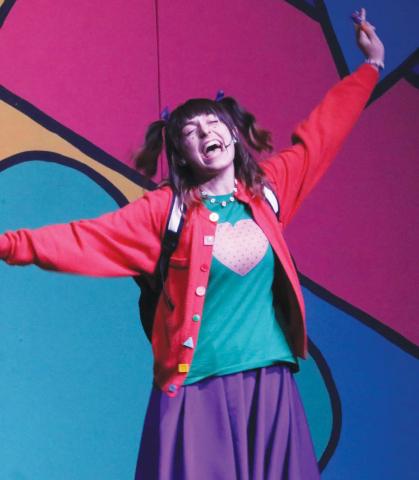 A cast member from a previous presentation of “Junie B. Jones The Musical,” at The Plaza in Eatonton. CONTRIBUTED