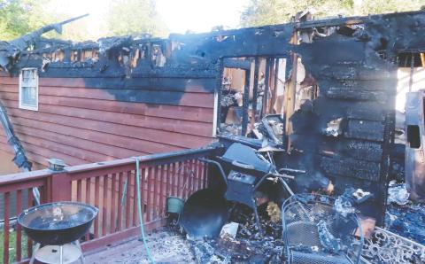 The fire occurred on Sunday when the family was at church. CONTRIBUTED