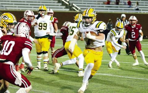 Still sporting a soft cast on his right forearm, UNC commit Evan Bennett had a solid game, but was unable to add to the Gatewood scoring total Friday night at Mercer University in Macon. IAN TOCHER/Staff
