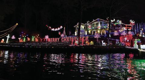 Just one of several houses on Christmas Cove decorated with lights. BAILEY MCCULLY/Staff