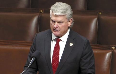 U.S. Representative Mike Collins states his case March 7 on the U.S. House of Representatives floor regarding his Laken Riley Act, introduced in response to a brutal murder two weeks earlier at the University of Georgia in Athens. CONTRIBUTED