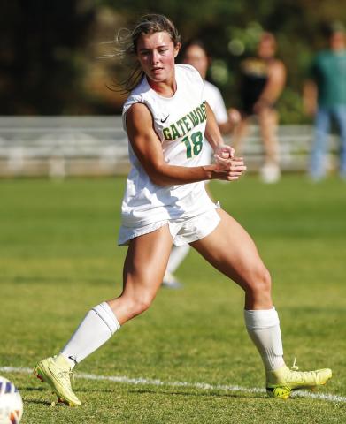 Senior Natalie Sills (18) has been a key piece to Gatewood’s success this season. LANCE McCURLEY/Staff