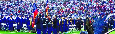 The stands were full in support of the largest graduating class in Putnam County High School’s history. IAN TOCHER/Staff