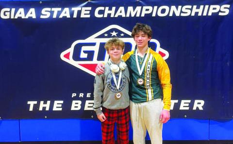 Luca Ciaccio (left) and Hunter Pierce (right) both placed for Gatewood at last week’s GIAA state tradtionals meet. CONTRIBUTED