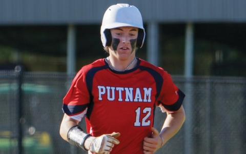 Putnam County junior Ethan Whatley (12) hit a grand slam against Locust Grove last week, giving the War Eagles the lead. LANCE McCURLEY/Staff