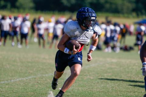 Putnam Couny will likely run a two-quarterback system this season, with seniors Ethan Whatley (pictured) and Branan Griffin rotating in and out. LANCE MCCURLEY/Staff