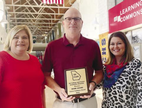 Assistant Superintendent Laura Melton, counselor Mark Adams, and CTAE Director Christina Hinz. CONTRIBUTED