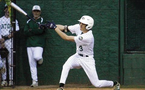 Gatewood junior Walker Roberts (3) eventually scored the game-winning run in the first game of a doubleheader last Friday in Eatonton. TREY NORRIS/Staff
