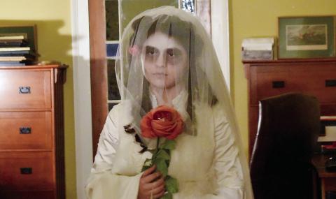 Sylvia, the famed ghost of Panola Hall, greets visitors during Haunted Eatonton. HANNAH BARRON/Staff