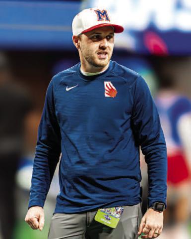 Putnam County graduate and former football player Caleb Reaves. coached Milton in the GHSA Class 5A state championship against Langston Hughes at Mercedes-Benz Stadium in Atlanta. CONTRIBUTED