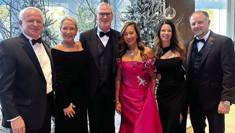 Winter Ball Sponsors Jim and Tammy Beatty, Ted and Riezl Baker, and Matt and Daniela Garofalo. CONTRIBUTED