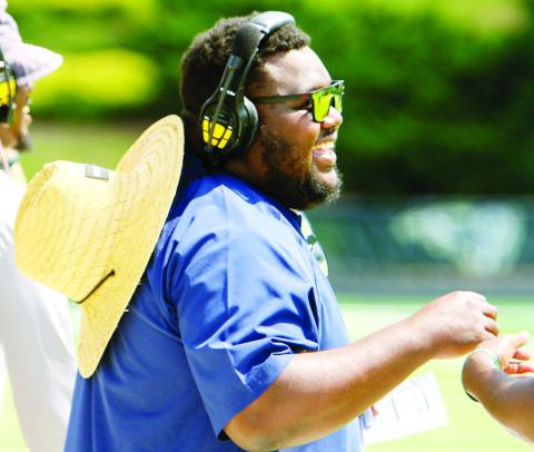Former Putnam County football player Damoio’n Wright has coached running backs at Grayson High School for the past two seasons. LANCE McCURLEY/Staff