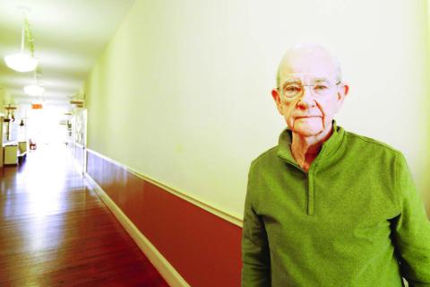 Tom Rosseter stands in front of what will soon be the Old School History Museum Wall of Fame, where an inaugural class of 11 Putnam County-based Hall of Fame members will be forever commemorated at The Plaza Arts Center in Eatonton. IAN TOCHER/Staff