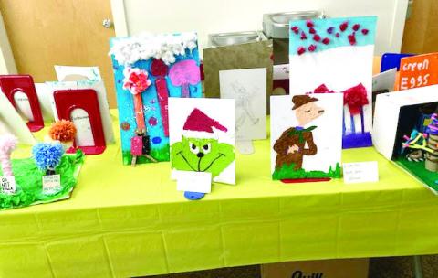 The Seuss on the Loose art contest submissions are on display at the Eatonton-Putnam County Library. CONTRIBUTED