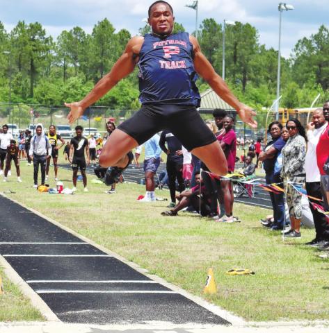 Gerald Kilgore finishes seventh in the long jump and heads to state in that event. ARELLA CASH/Staff