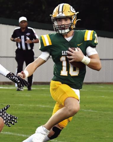 Gatewood head coach Jeff Ratliff said sophomore Blake Brannen is already showing more patience and poise in his decision making as the team’s new quarterback. IAN TOCHER/Staff