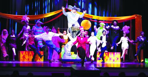 The Seussical cast performs in the Circus McGurkus after Horton the Elephant becomes a star performer. CONTRIBUTED