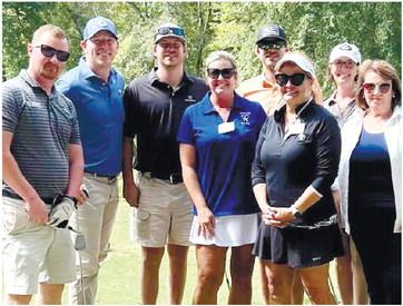 The Ocmulgee Court Appointed Special Advocates (CASA), which serves children in foster care in Baldwin, Greene, Hancock, Jasper, Jones, Morgan, Putnam and Wilkinson Counties, held its 19th annual Swing a Club for CASA golf tournament Sept. 8, at the Bear’s Best course in Suwanee. Pictured with one of the participating foursomes are members of the Ocmulgee CASA staff, (l-r): Suzanne Mathis, Lori Muggridge, Dana Lowe and Elaine Odom. CONTRIBUTED
