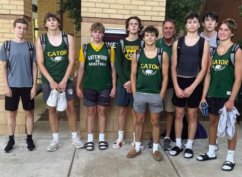 Eight members of the Gatewood basketball team attended a camp at the University of Georgia in Athens last month. (CONTRIBUTED)